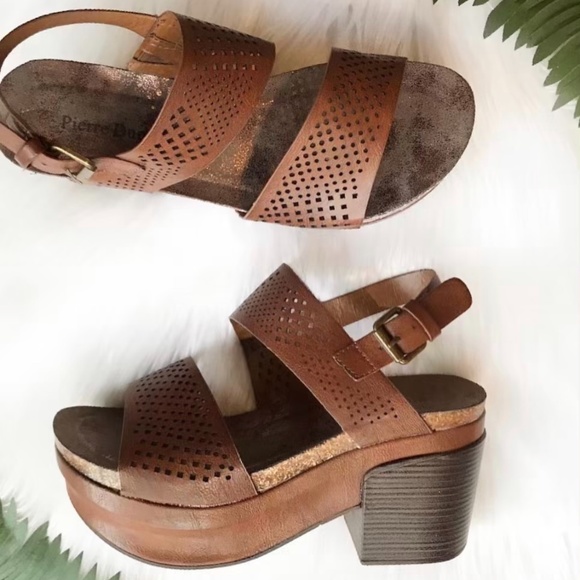 Pierre Dumas Shoes - Pierre Dumas Whiskey Wooden Heel/Luann-5